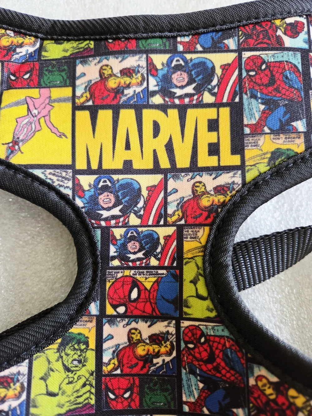 Marvel Dog Superhero Harness in Yellow, Red, Blue, Green